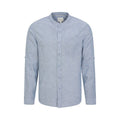 Front - Mountain Warehouse Mens Lowe Linen Blend Grandad Collar Shirt