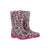 Front - Mountain Warehouse Childrens/Kids Splashed Leopard Print Flashing Lights Wellington Boots