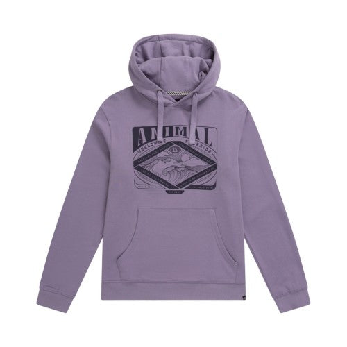 Front - Animal Mens River Graphic Print Organic Hoodie