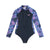 Front - Animal Childrens/Kids Gala Leaves Long-Sleeved One Piece Swimsuit
