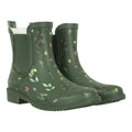 Green - Front - Mountain Warehouse Womens-Ladies Flowers Rubber Ankle Wellington Boots
