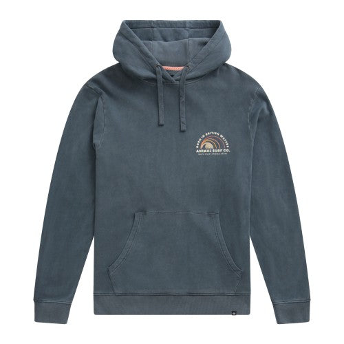 Front - Animal Mens River Back Print Organic Hoodie