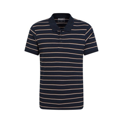 Front - Mountain Warehouse Mens Wren Stripe Cotton Polo Shirt