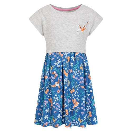 Front - Mountain Warehouse Girls Poppy Bird Organic Cotton Dress