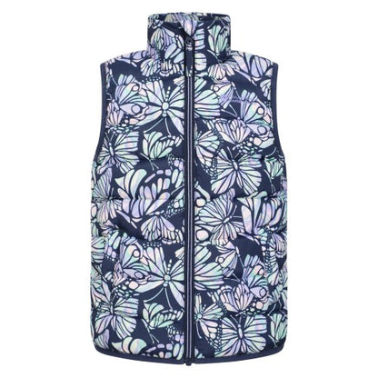 Front - Mountain Warehouse Childrens/Kids Rocko Butterfly Padded Gilet