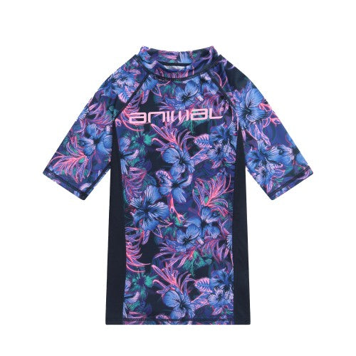 Front - Animal Childrens/Kids Daisy Floral Recycled Rash Top