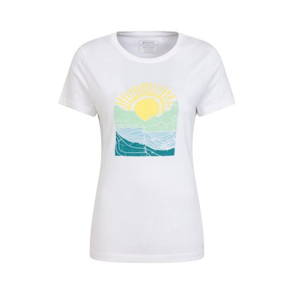 Front - Mountain Warehouse Womens/Ladies Never Lost Sunrise Organic T-Shirt