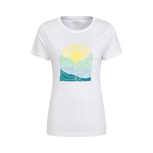 Front - Mountain Warehouse Womens/Ladies Never Lost Sunrise Organic T-Shirt