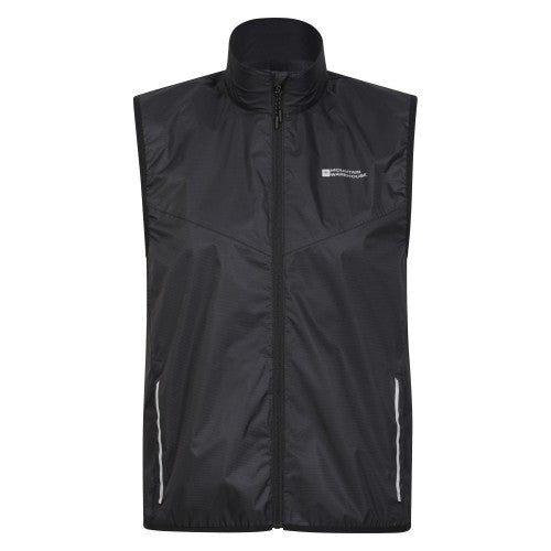 Front - Mountain Warehouse Mens Cadence Waterproof Cycling Gilet