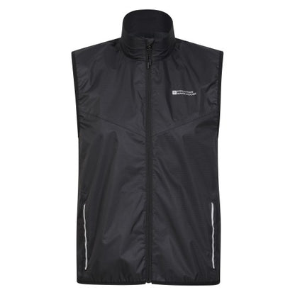 Front - Mountain Warehouse Mens Cadence Waterproof Cycling Gilet