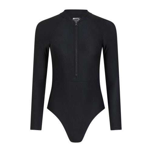 Front - Mountain Warehouse Womens/Ladies Surfer Long-Sleeved One Piece Swimsuit