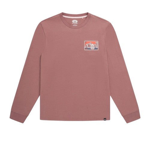 Front - Animal Mens Tommy Back Print Organic Long-Sleeved T-Shirt