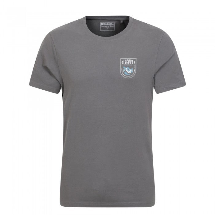 Front - Mountain Warehouse Mens Discover Lake District Cotton T-Shirt
