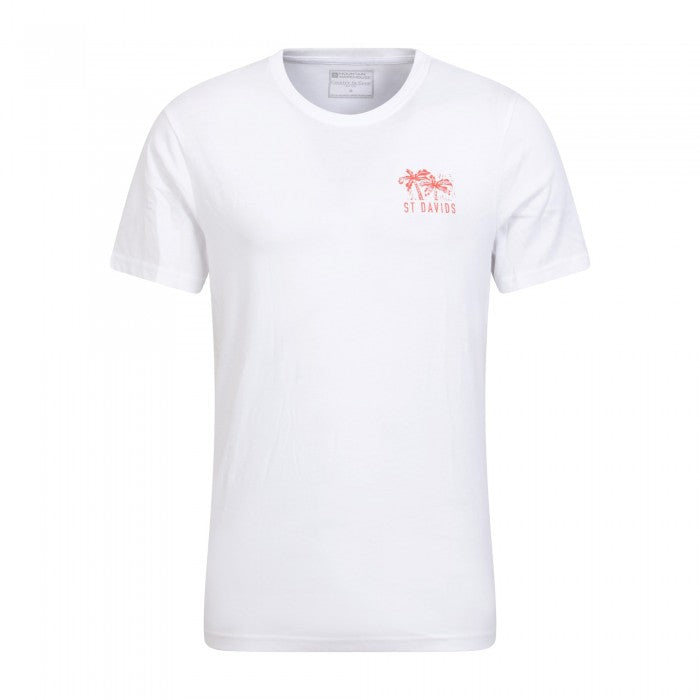 Front - Mountain Warehouse Mens St Davids Printed Organic T-Shirt