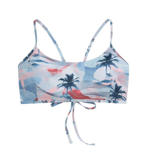 Front - Animal Womens/Ladies Palm Tree Tie Back Bikini Top