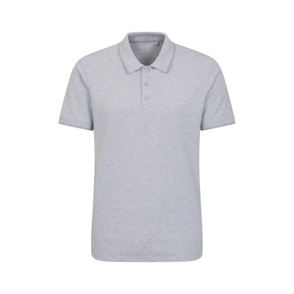 Front - Mountain Warehouse Mens Clyde Birdseye Pique Polo Shirt