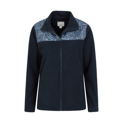 Front - Mountain Warehouse Womens/Ladies Jasper Foliage Panelled Fleece Jacket
