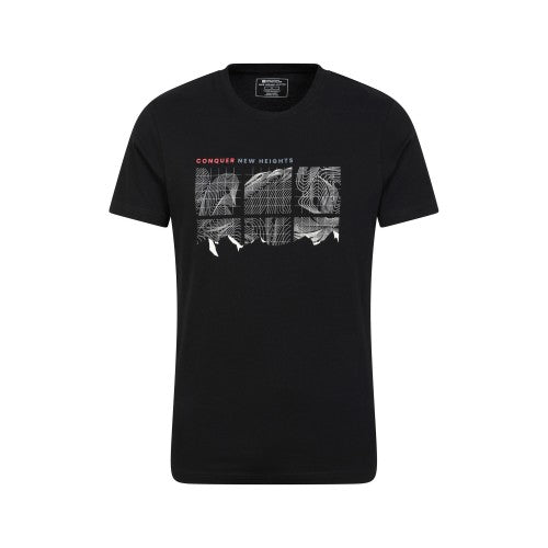 Front - Mountain Warehouse Mens Conquer New Heights Organic Cotton T-Shirt