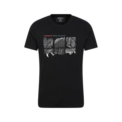 Front - Mountain Warehouse Mens Conquer New Heights Organic Cotton T-Shirt