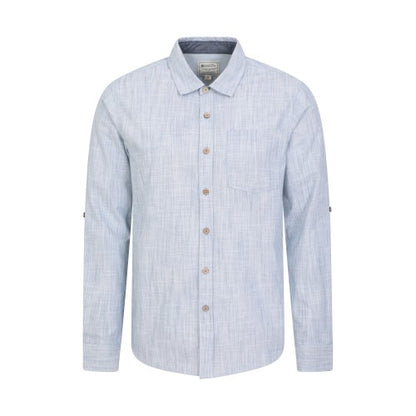 Front - Mountain Warehouse Mens Coconut Textured Long-Sleeved Shirt