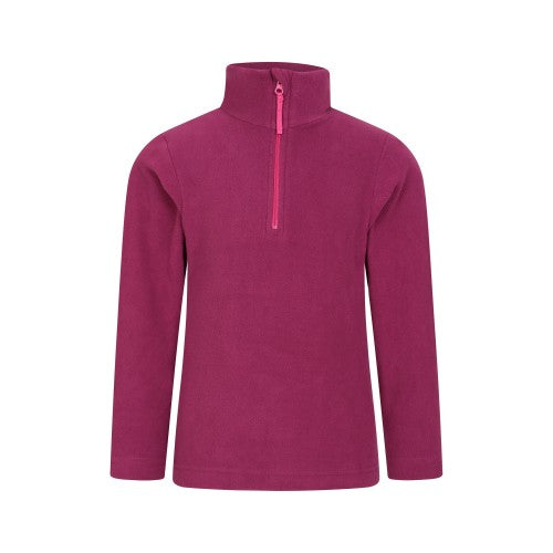 Front - Mountain Warehouse Childrens/Kids Camber II Half Zip Fleece Jacket