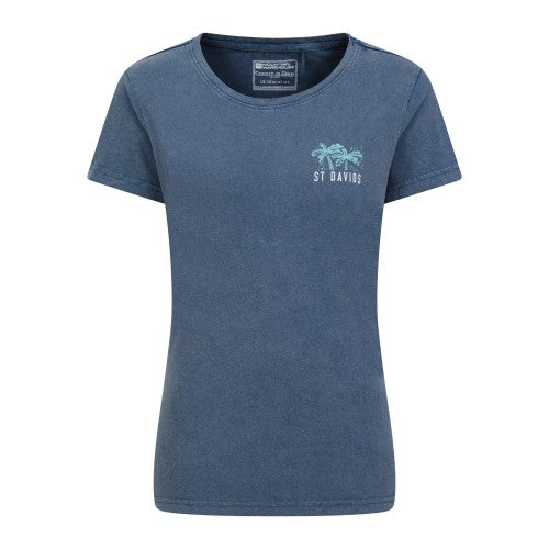 Front - Mountain Warehouse Womens/Ladies St Davids Printed Organic T-Shirt