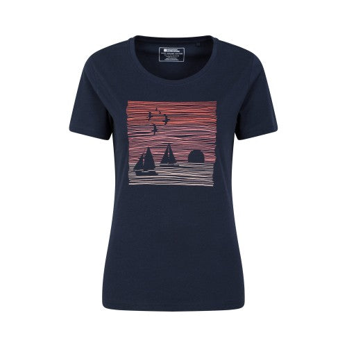 Front - Mountain Warehouse Womens/Ladies Sailing Scene T-Shirt