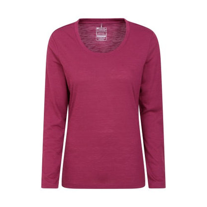 Front - Mountain Warehouse Womens/Ladies Agra Slub Long-Sleeved Top
