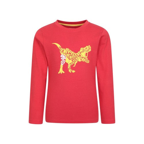 Front - Mountain Warehouse Childrens/Kids Roar Dino Organic Top