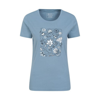 Front - Mountain Warehouse Womens/Ladies Paisley Floral Organic T-Shirt