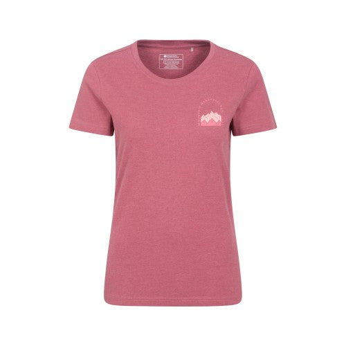 Front - Mountain Warehouse Womens/Ladies Mountain Scene Organic T-Shirt