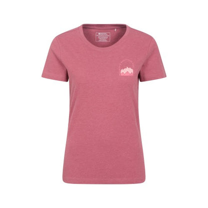 Front - Mountain Warehouse Womens/Ladies Mountain Scene Organic T-Shirt