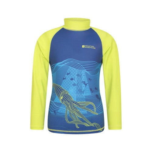 Front - Mountain Warehouse Childrens/Kids Squid Long-Sleeved Rash Guard