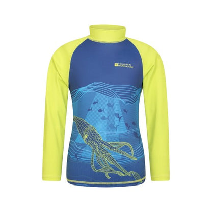 Front - Mountain Warehouse Childrens/Kids Squid Long-Sleeved Rash Guard
