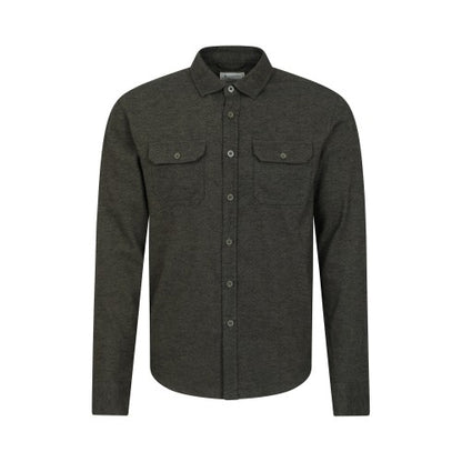 Front - Mountain Warehouse Mens Trace Flannel Long-Sleeved Shirt