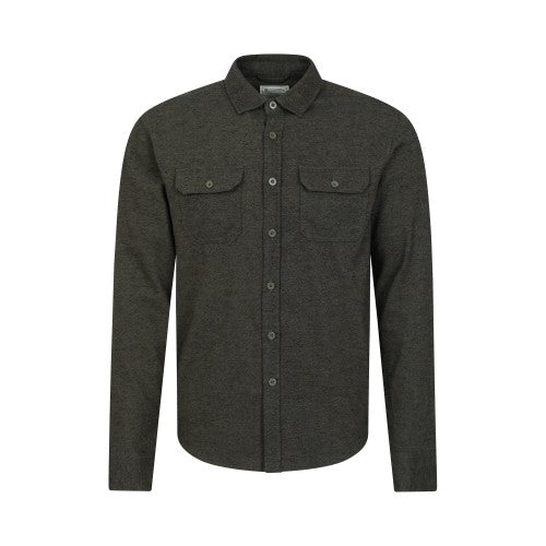 Front - Mountain Warehouse Mens Trace Flannel Long-Sleeved Shirt
