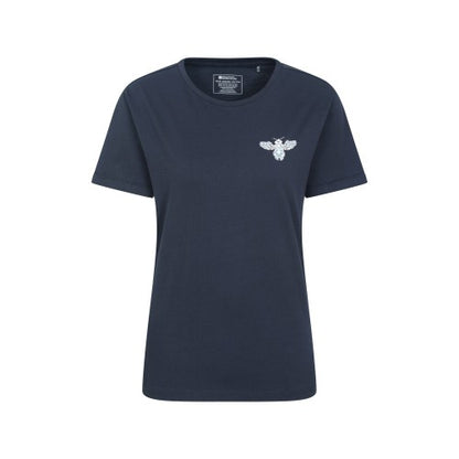 Front - Mountain Warehouse Womens/Ladies Floral Bee Organic Loose Fit T-Shirt