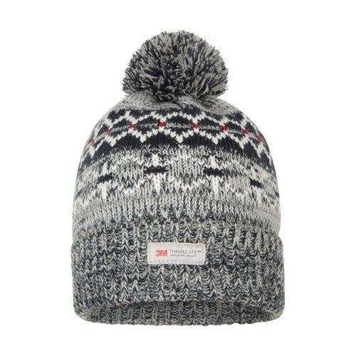 Front - Mountain Warehouse Mens Fair Isle Thinsulate Beanie