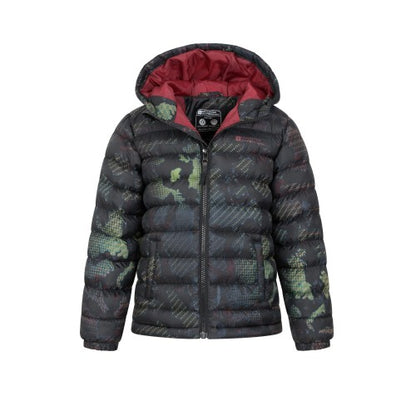 Front - Mountain Warehouse Childrens/Kids Seasons Camouflage Padded Jacket