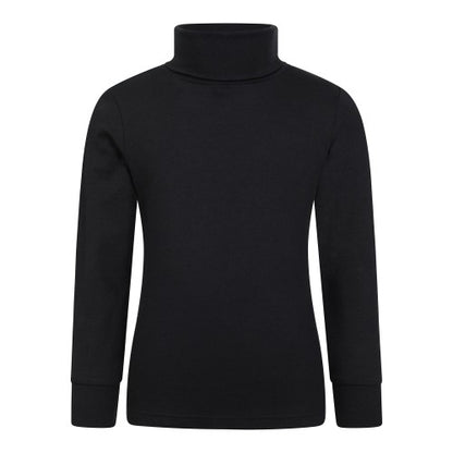 Front - Mountain Warehouse Childrens/Kids Meribel Cotton Roll Neck Top