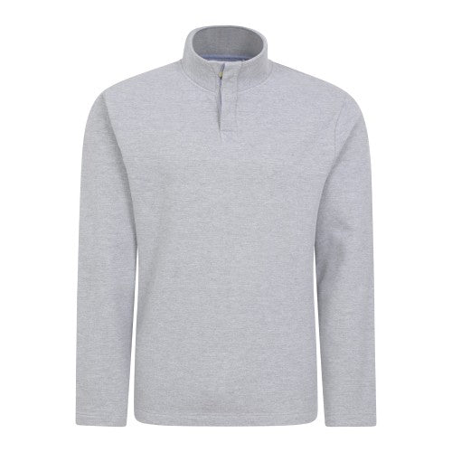 Front - Mountain Warehouse Mens Bude Pique Button Neck Jumper