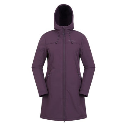 Front - Mountain Warehouse Womens/Ladies Fern Longline Soft Shell Jacket