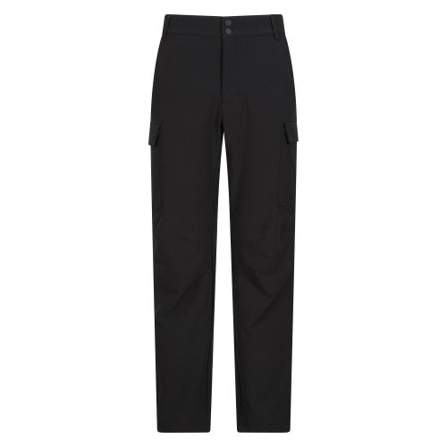 Front - Mountain Warehouse Mens Beacon Softshell Fleece Lined Trousers