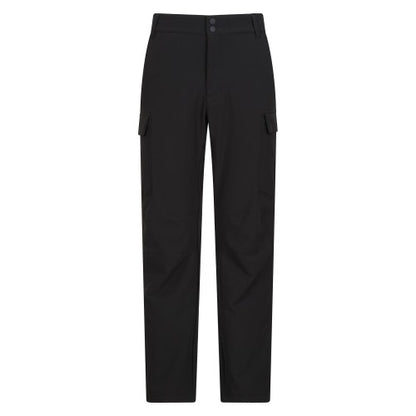 Front - Mountain Warehouse Mens Beacon Softshell Fleece Lined Trousers