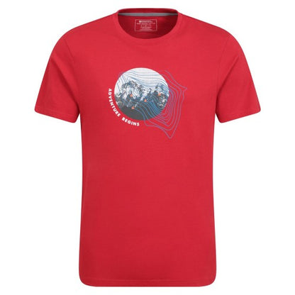 Front - Mountain Warehouse Mens Adventure Begins Organic Cotton T-Shirt