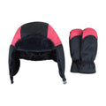 Front - Mountain Warehouse Childrens/Kids Waterproof Trapper Hat & Mitten Set
