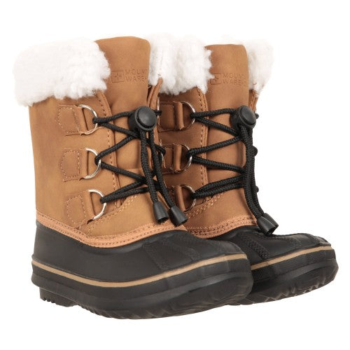 Front - Mountain Warehouse Toddler Adaptive Lace Up Snow Boots