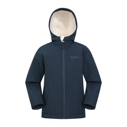Front - Mountain Warehouse Childrens/Kids Arctic Borg Lined Soft Shell Jacket