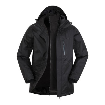 Front - Mountain Warehouse Mens Bracken Extreme 3 in 1 Waterproof Jacket