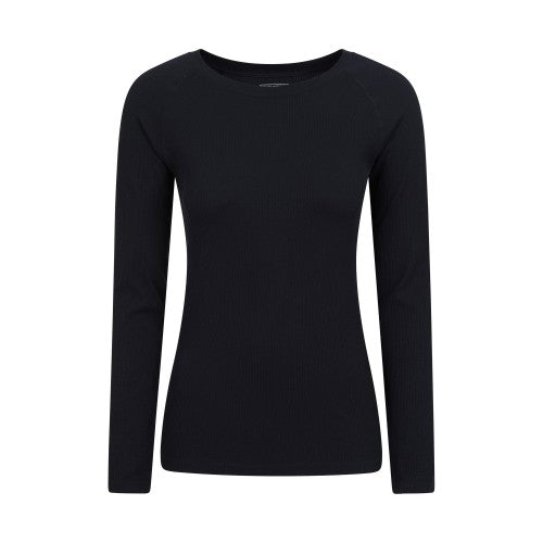 Front - Mountain Warehouse Womens/Ladies Carmel Ribbed Seamless Thermal Top
